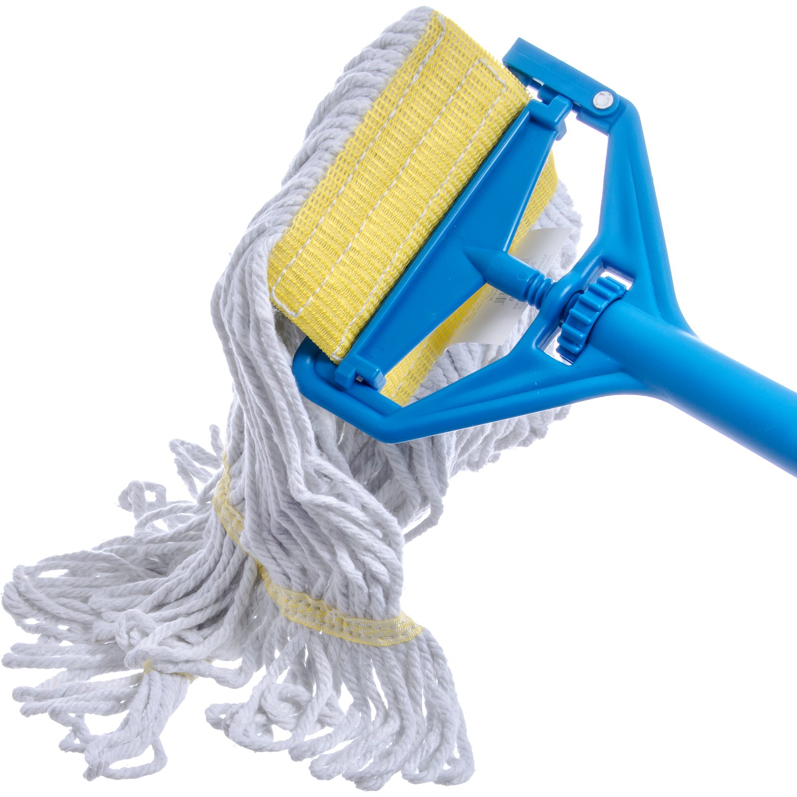 SPARTA Cotton Mop Heads - 32 Inch Cut-End With White Band, Pack Of 12 For Heavy Duty Cleaning