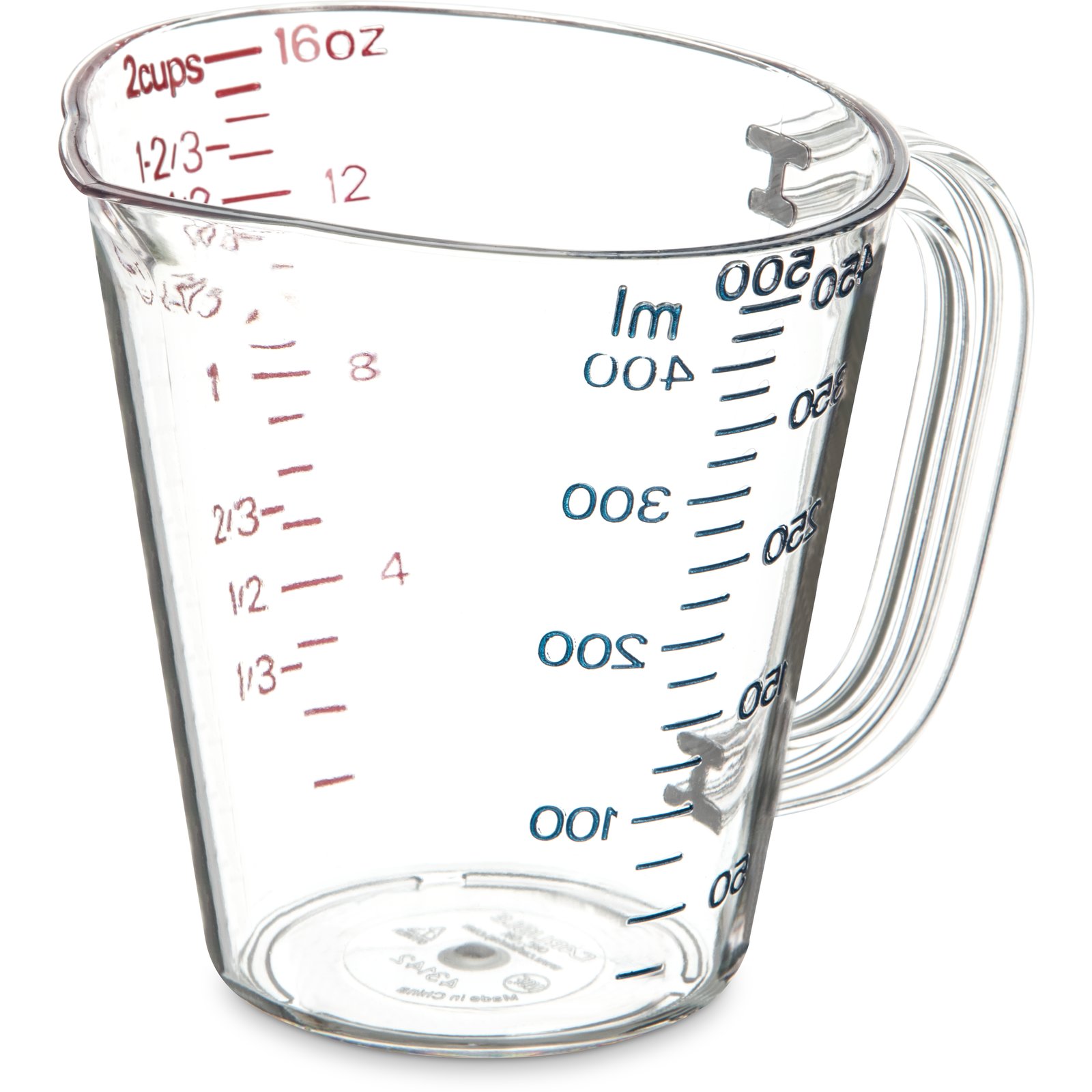 Measuring Cup, 1 cup (0.25 liter) capacity, printed with US/metric  measurements, dishwasher safe