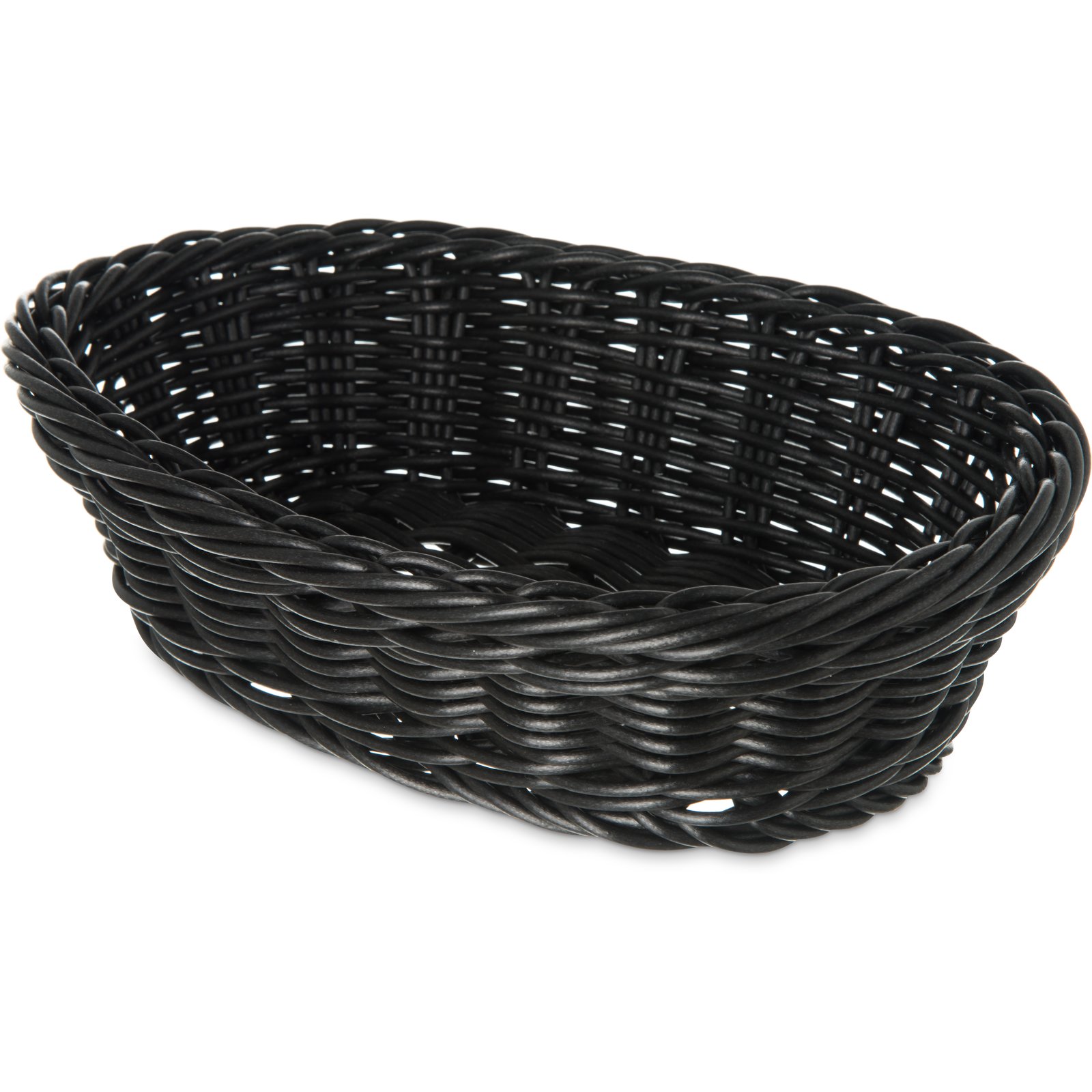 655003 - Woven Baskets Oval Basket Small 9" - Black ...
