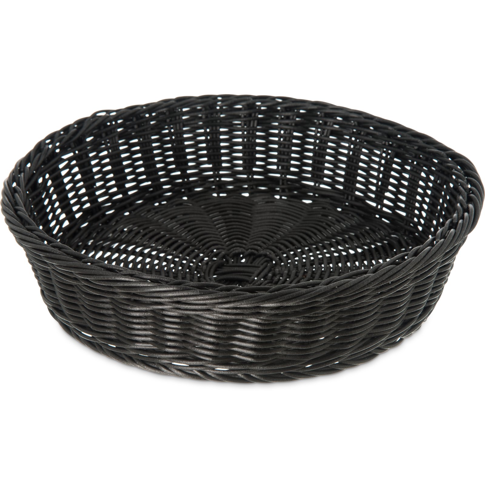 655503 Round Basket/Tray 11" X 23/4" Black Carlisle FoodService
