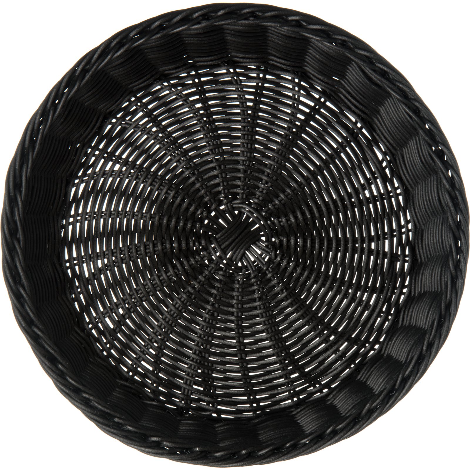 655503 Round Basket/Tray 11" X 23/4" Black Carlisle FoodService