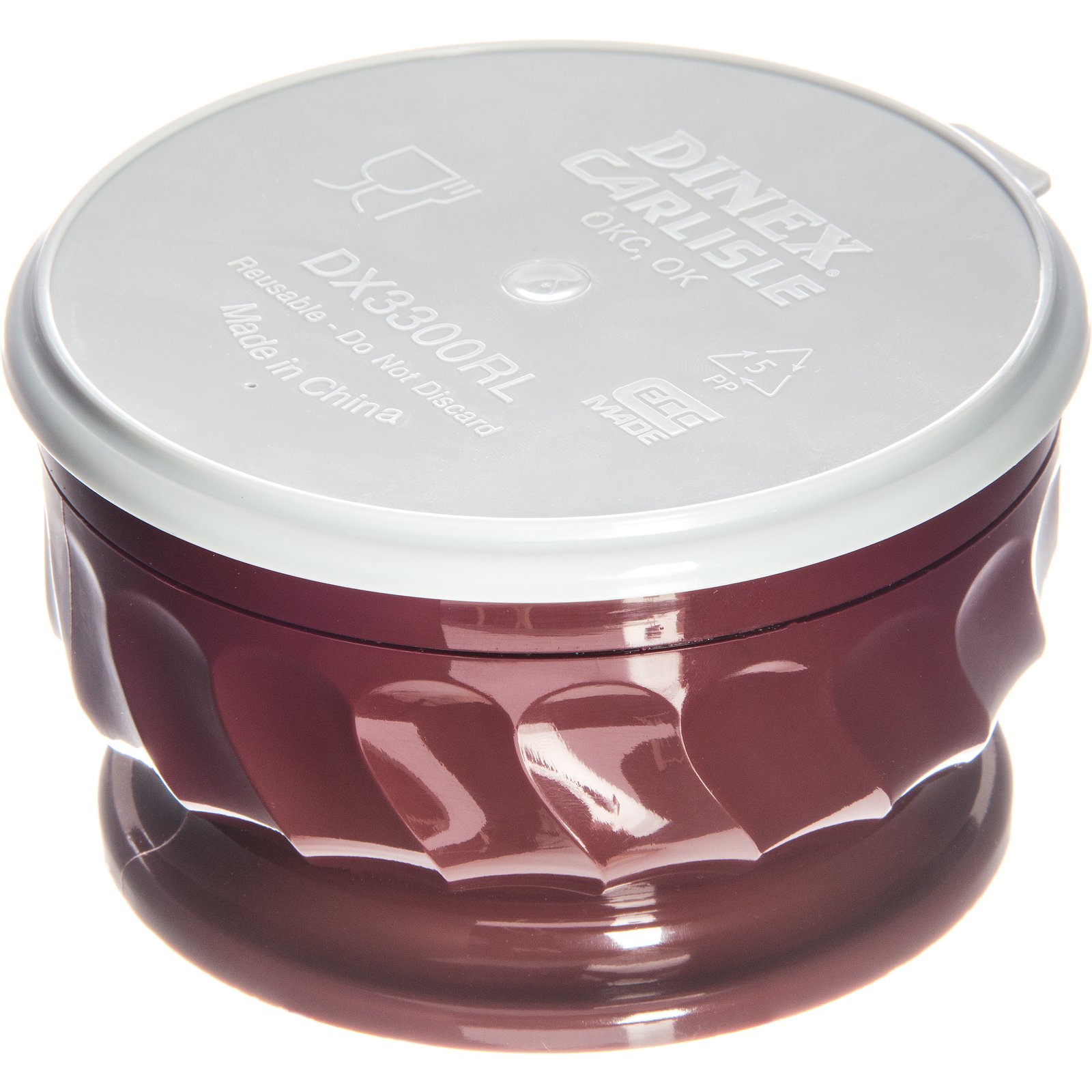 DINEX Turnbury® Insulated Ware 9 Oz Plastic Cranberry Bowl - 4 3/8Dia x 2  3/8H