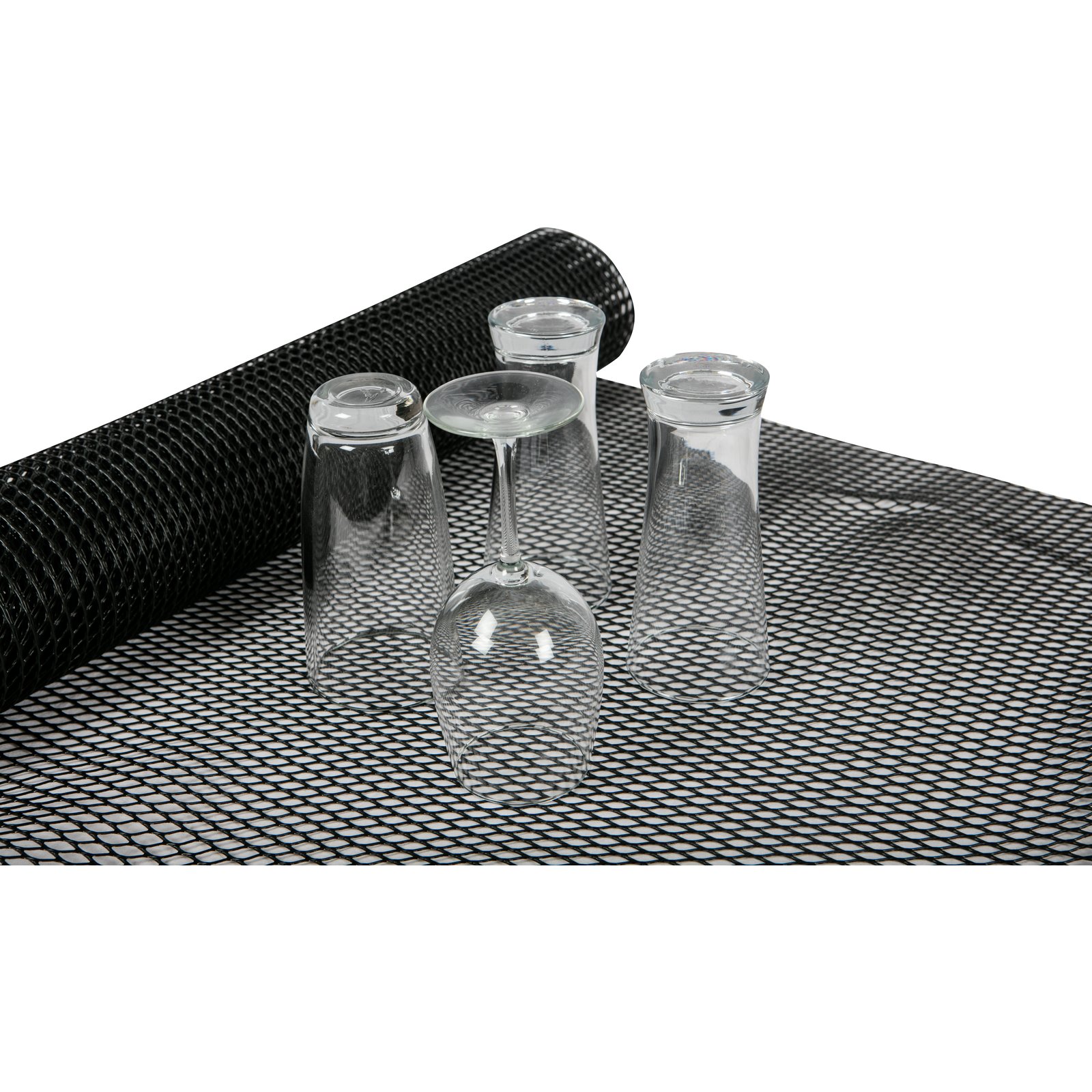 Sani-Dry Bar Glass Shelf Liner - Black