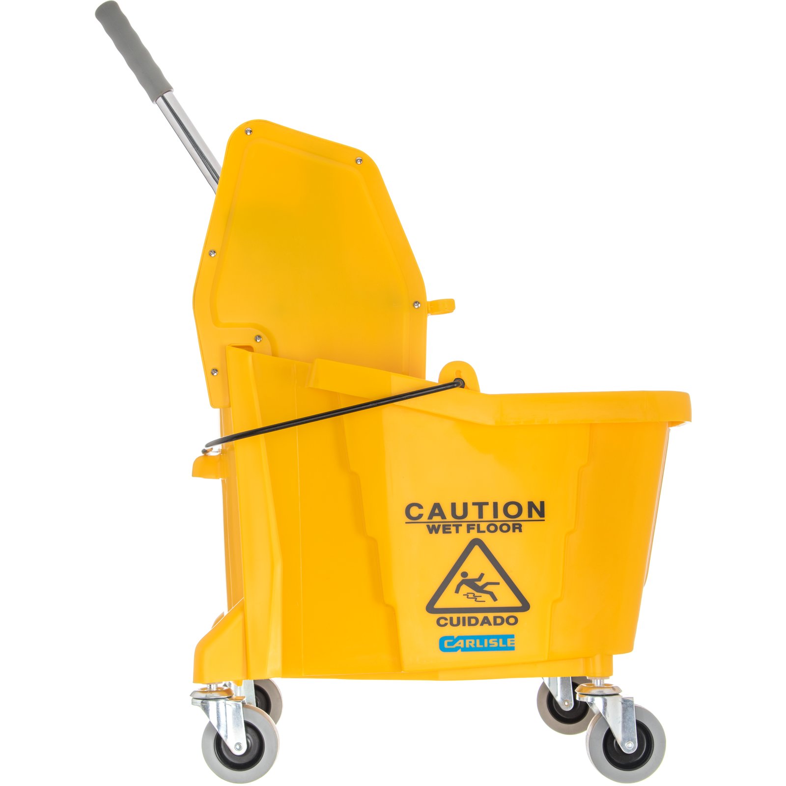 35 Qt. Yellow Mop Bucket and Down Press Wringer Combo