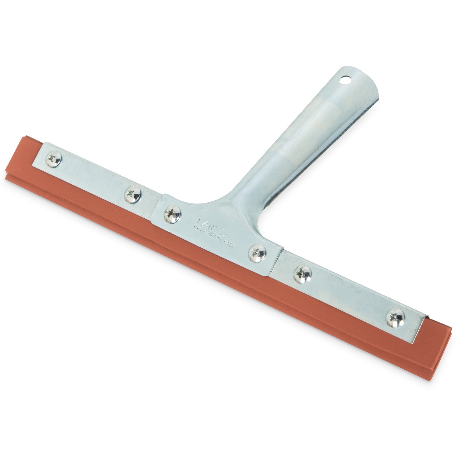 4007300 - Professional Double-Blade Rubber Squeegee With Zink Plated Handle  10 - Red