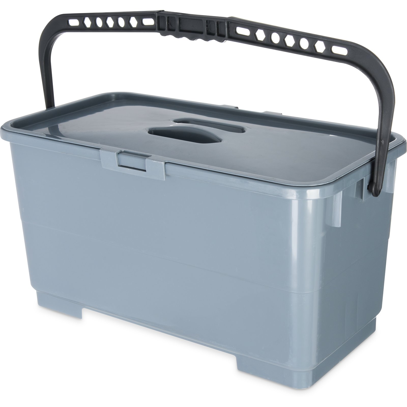 Rectangular Bucket w/ Handle, Lid and Wheels (6 Gallon)