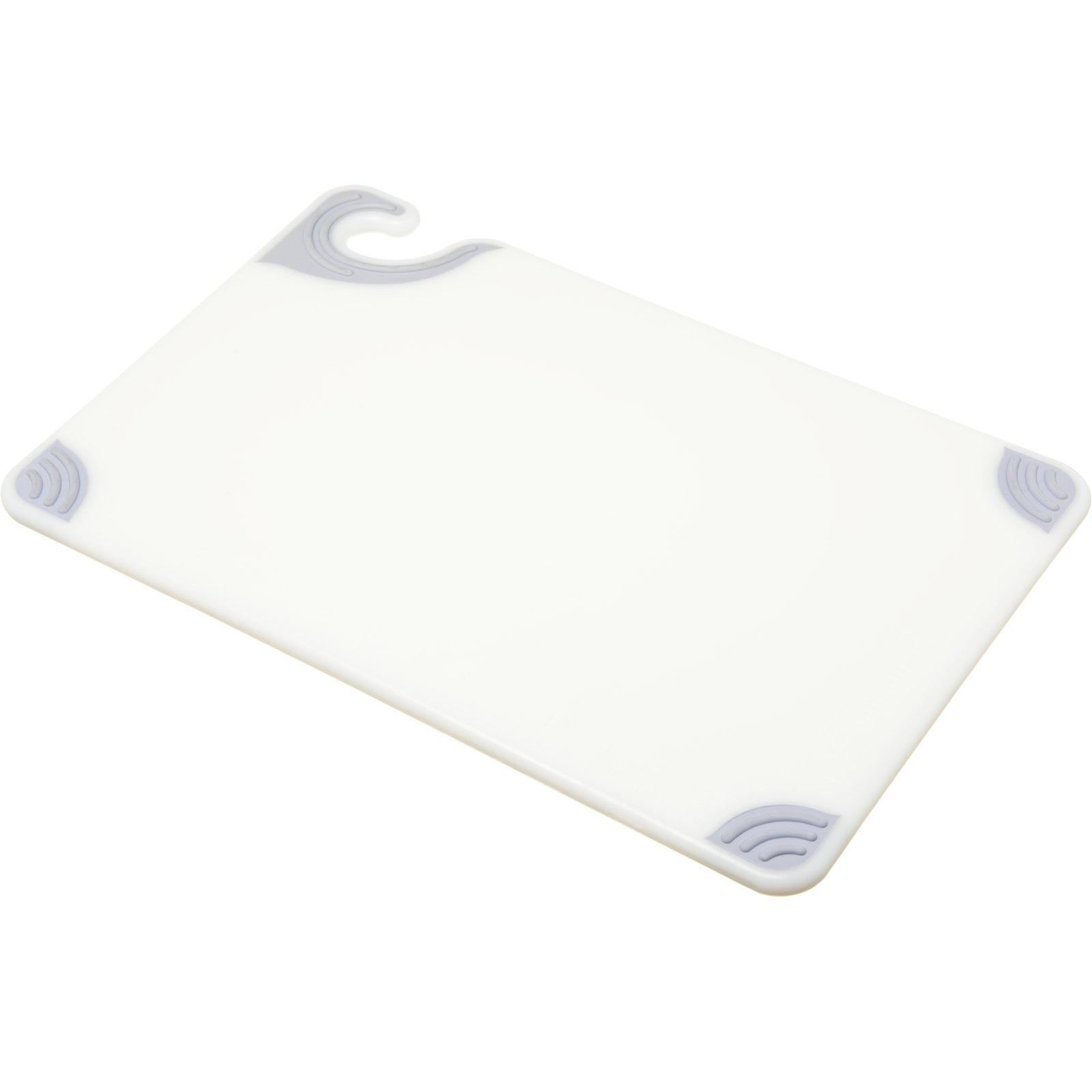 Chef's Supreme CB12X18WHT 12 in. x 18 in. White Plastic Cutting Board w/  Handle 