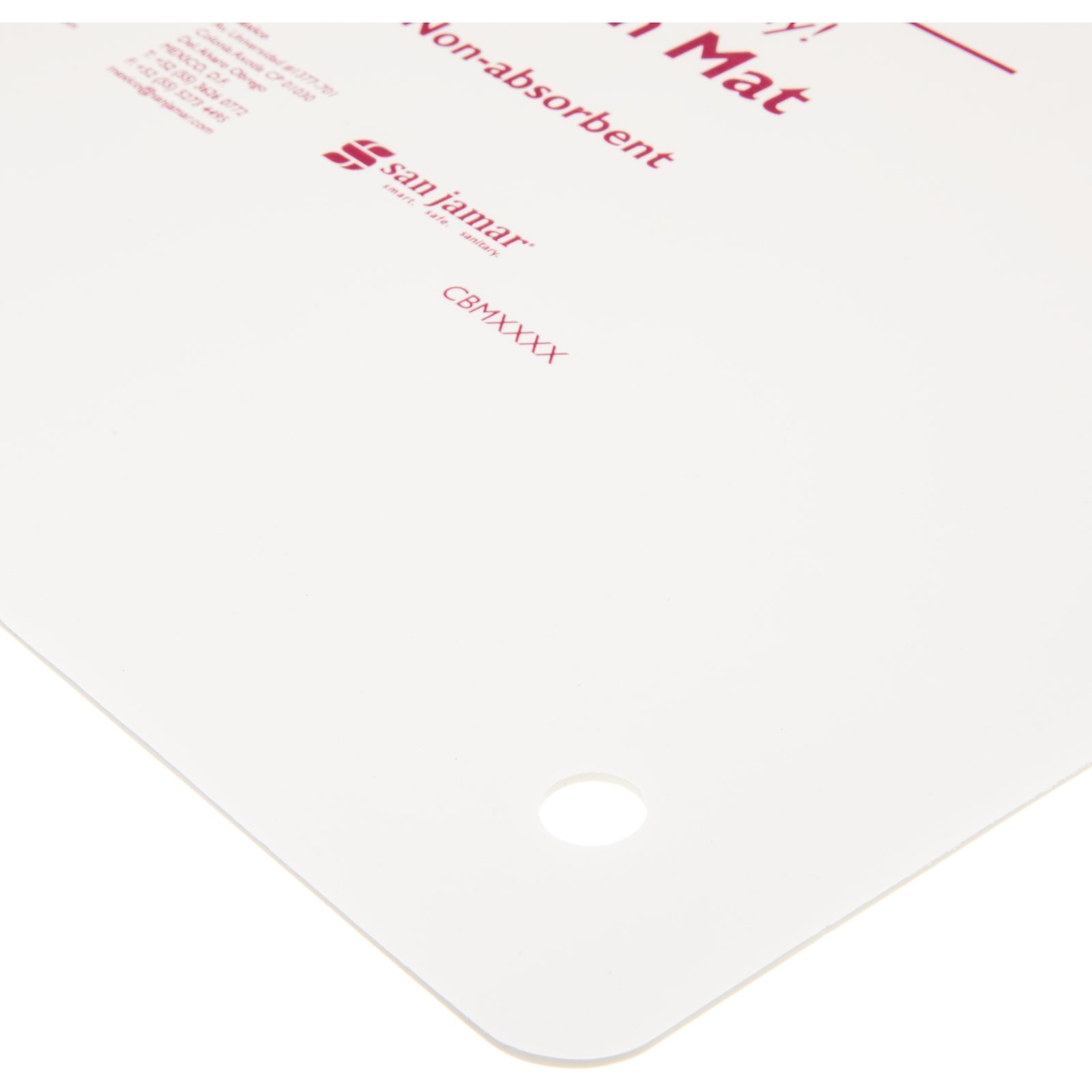 San Jamar SAF-T-GRIP® BOARD-MATE® White Rubber Cutting Board Safety Mat -  18L x 13W