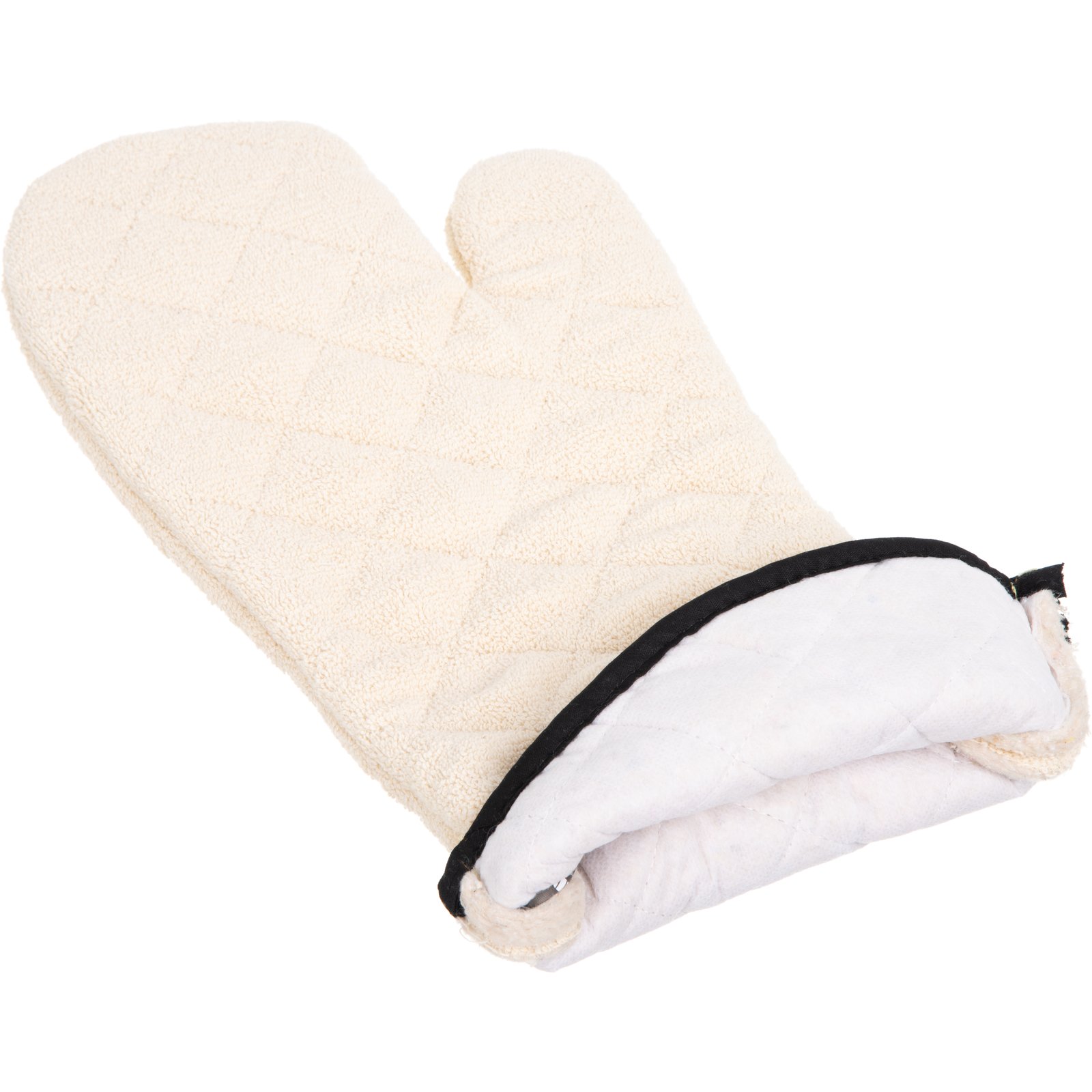 24 Terry Cloth Heat Resistant Oven Mitts, White, Temp Rating 450F