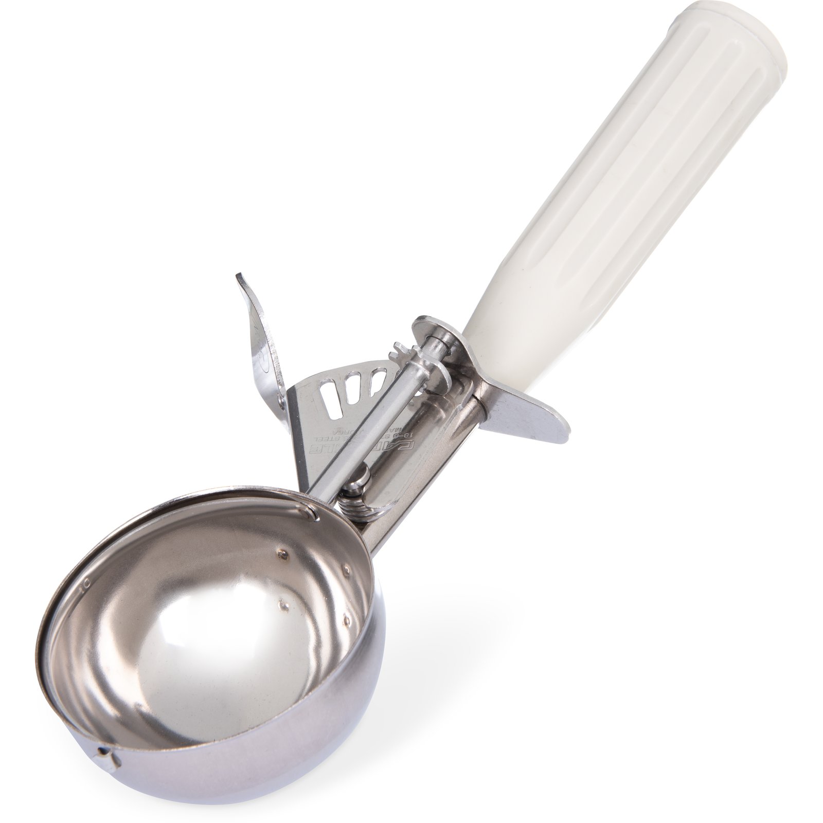 Comfy Grip 3.75 oz Stainless Steel #10 Portion Scoop - with Ivory