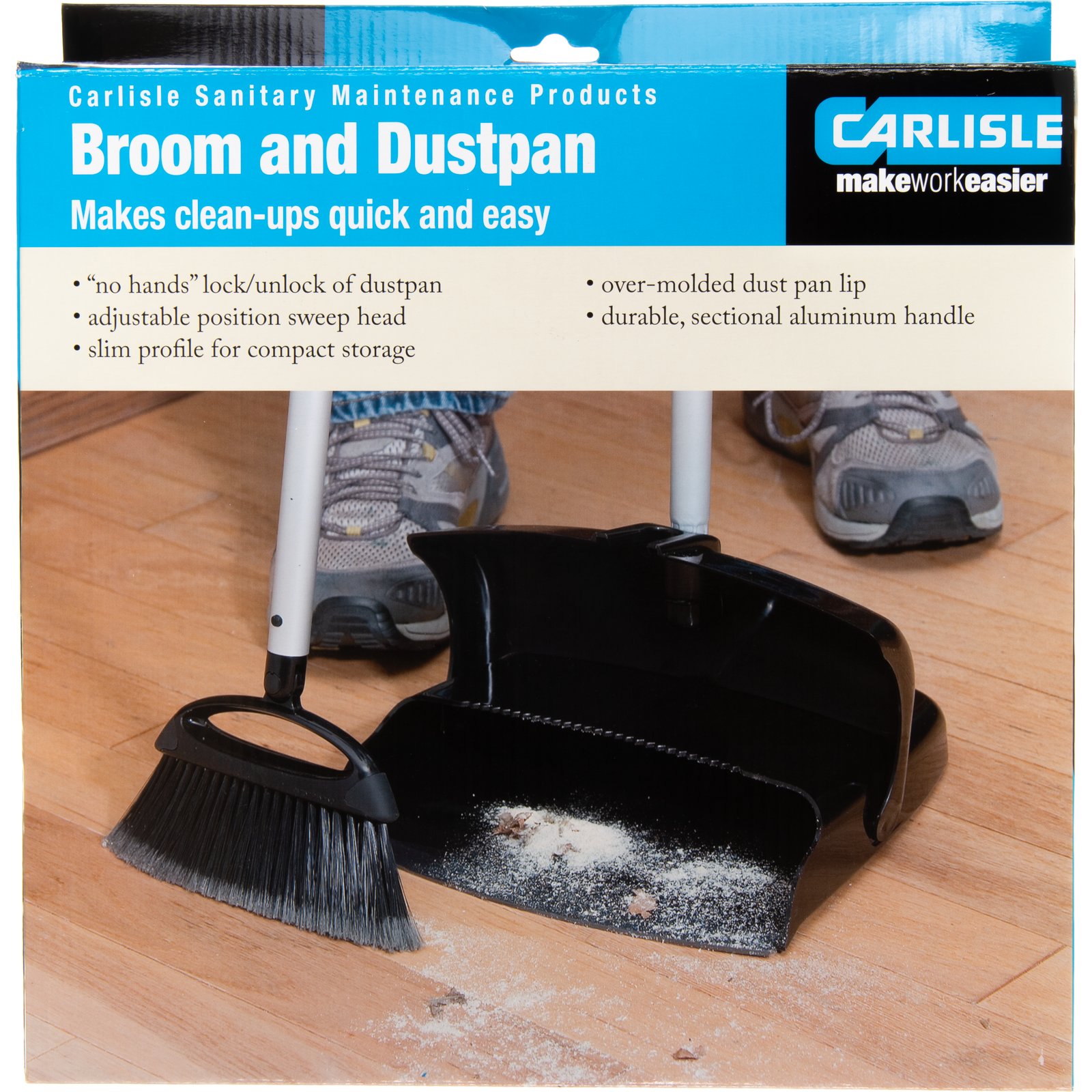 Duo-Pan Dustpan /& Lobby Broom Combo Pack of 1 Black