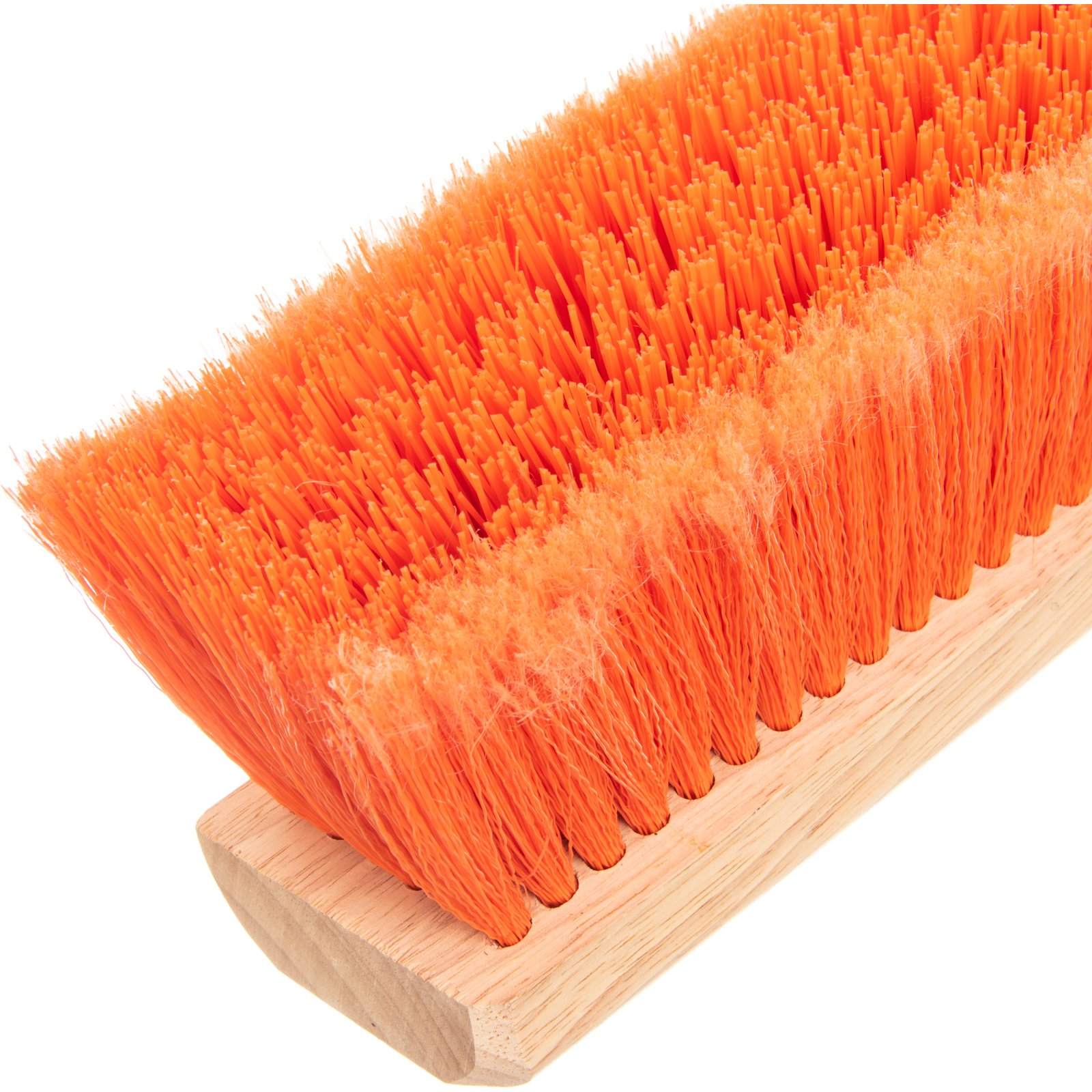 Carlisle 36221824 Flo-Pac Hardwood Block Medium Floor Sweep Orange Polypropylene Bristles 18 Block Size 