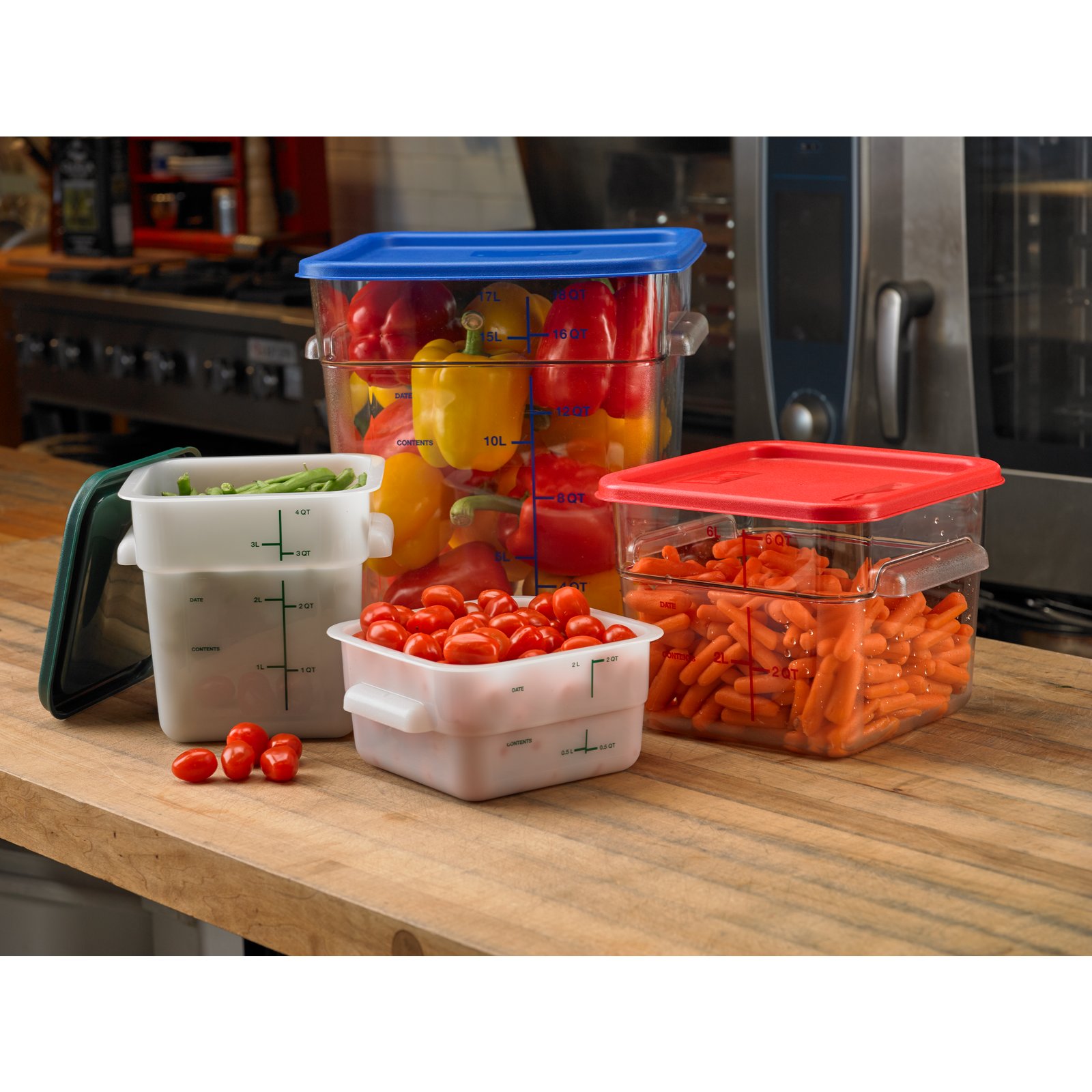 1195507 - Squares Polycarbonate Food Storage Container 18 qt
