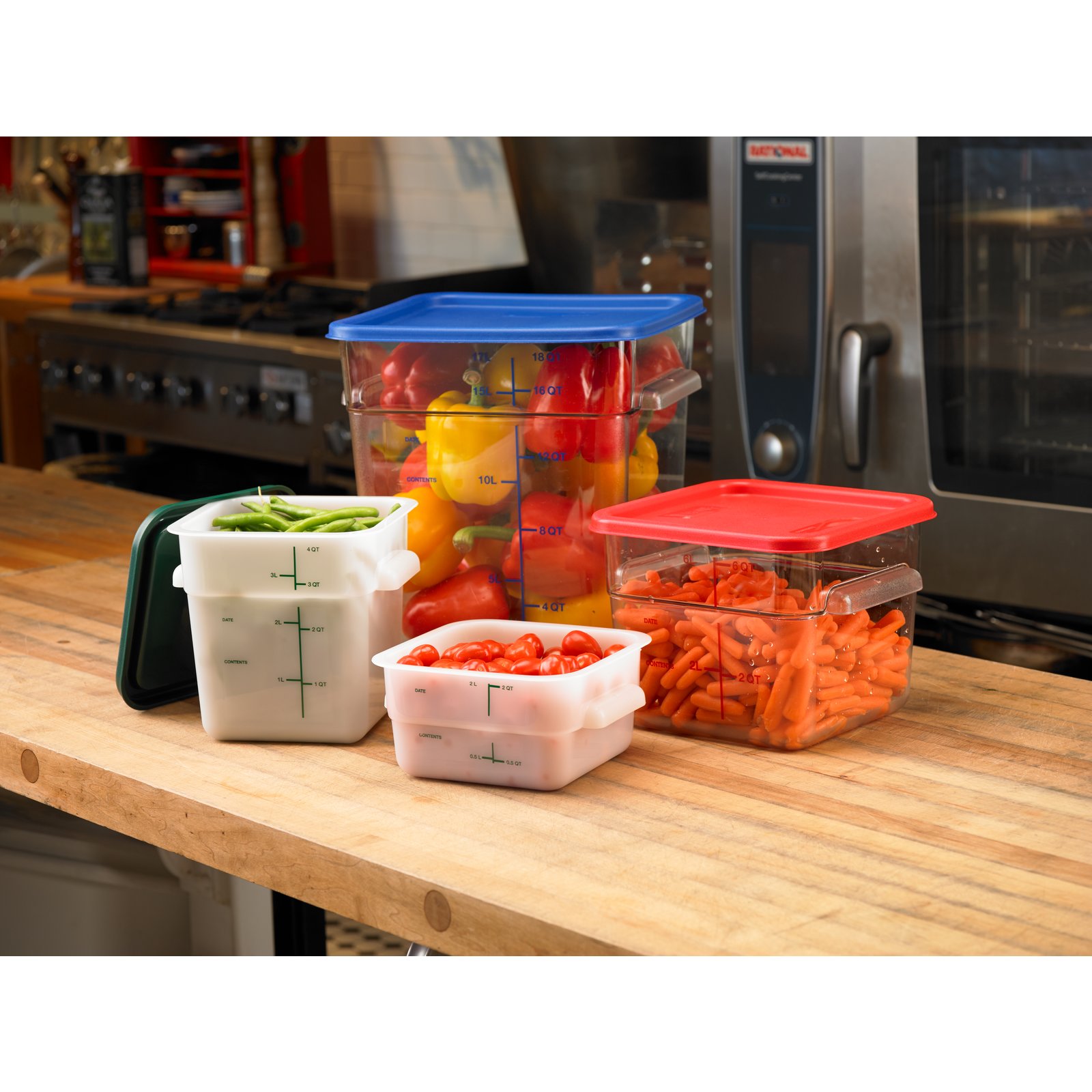 1195307 - Squares Polycarbonate Food Storage Container 8 qt - Clear