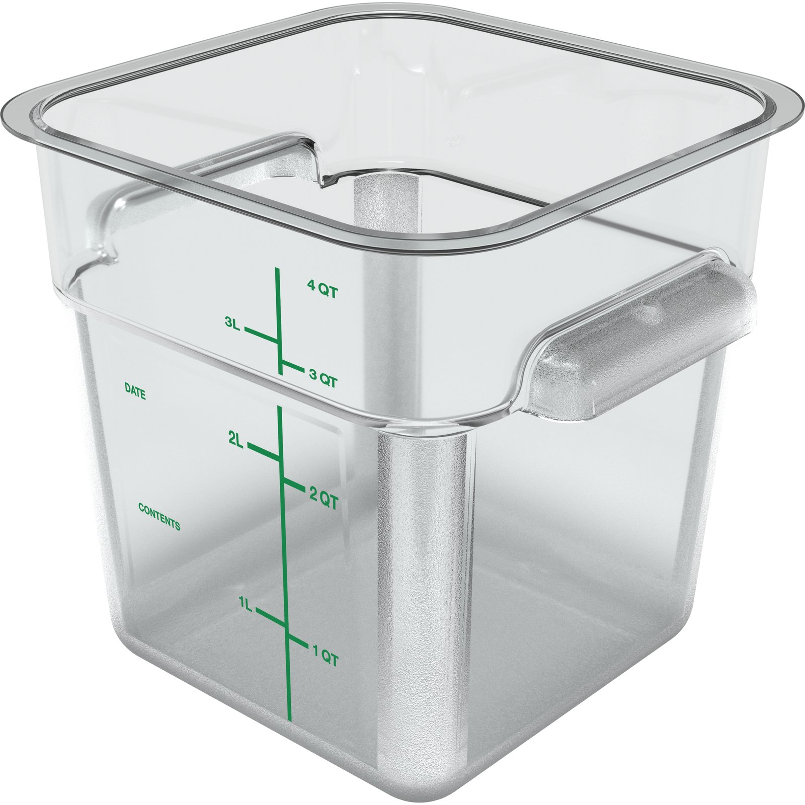 Cambro CamSquares® 6 Qt. Translucent Square Polypropylene Food Storage  Container and Red Lid - 2/Pack