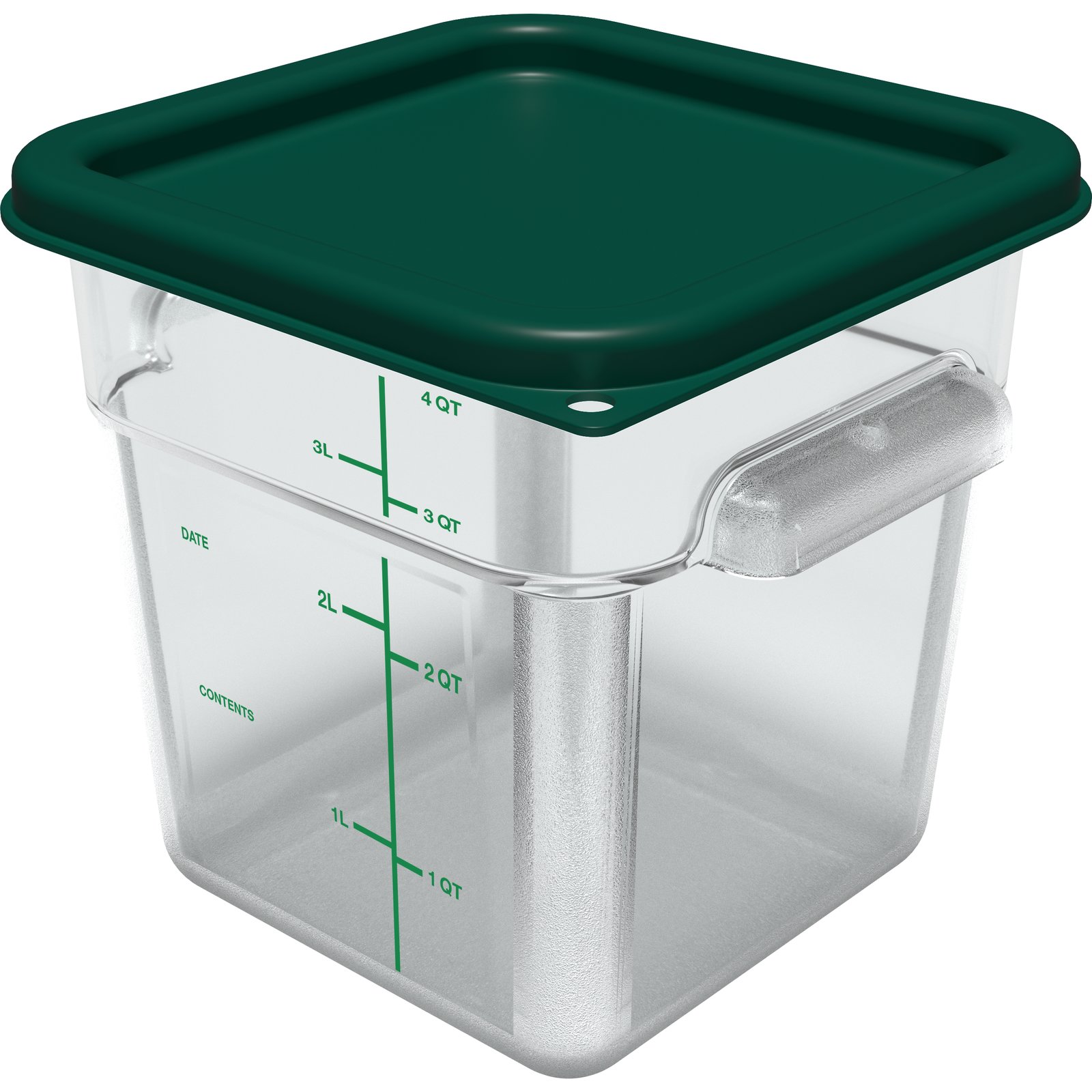 The Container Store 1 qt. Rectangular Food Storage - Crystal Clear - 920 ml. 7 x 5 x 2-1/4 H - Each