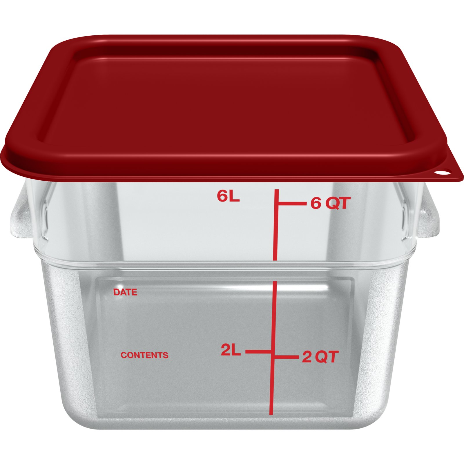 1197105 - Squares Food Storage Container Lid 6 - 8 qt - Red