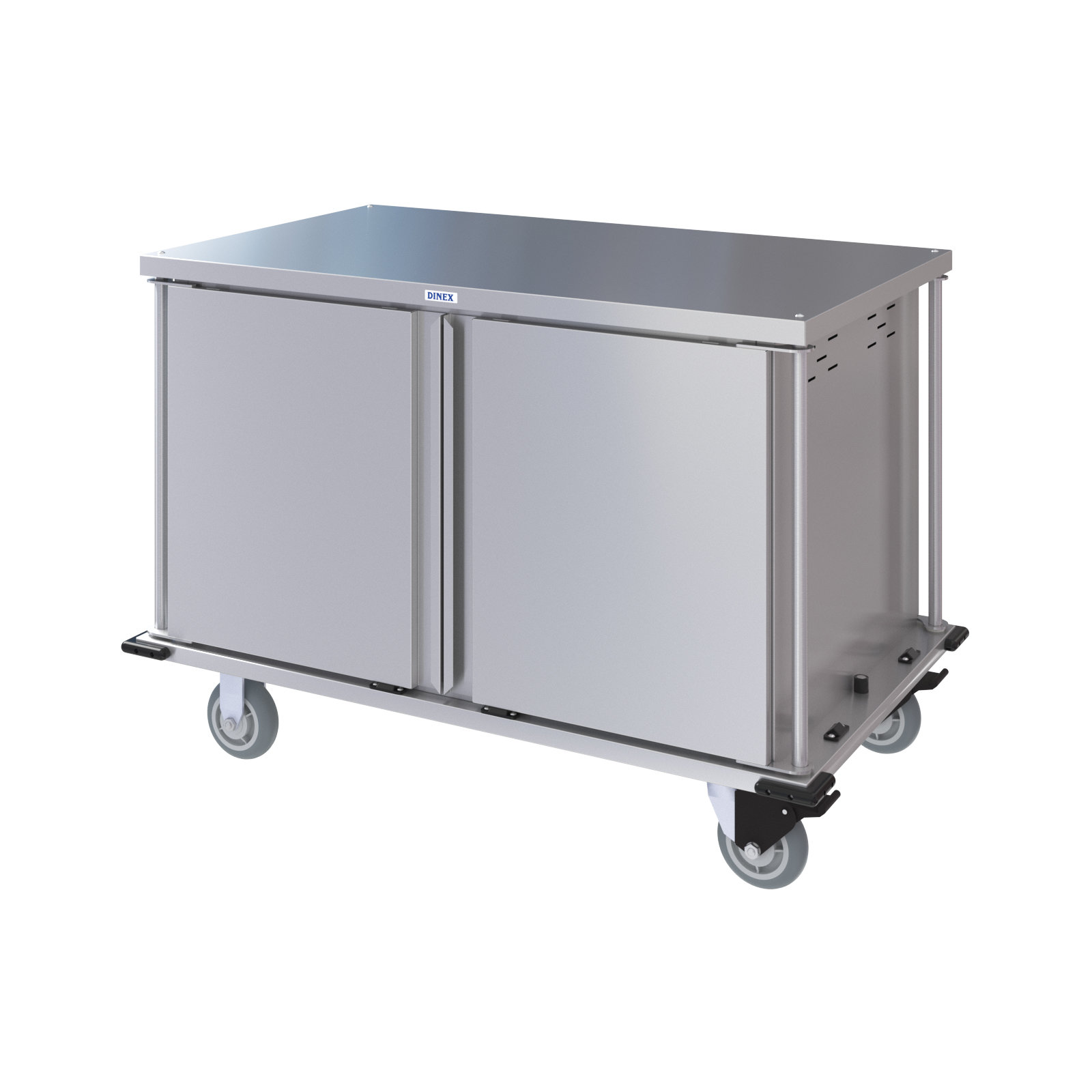 DXPTQC2T2DPT20 - Dinex® Totally Quiet Compact Meal Delivery Cart Stainless Steel Cart With Doors