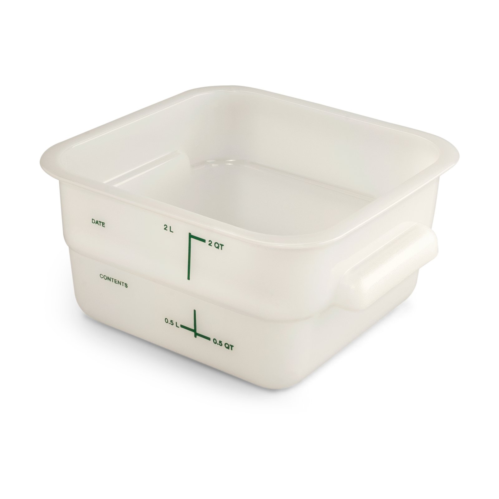Cambro Set of 3 Square Food Storage Containers with Lids, 2 Quart