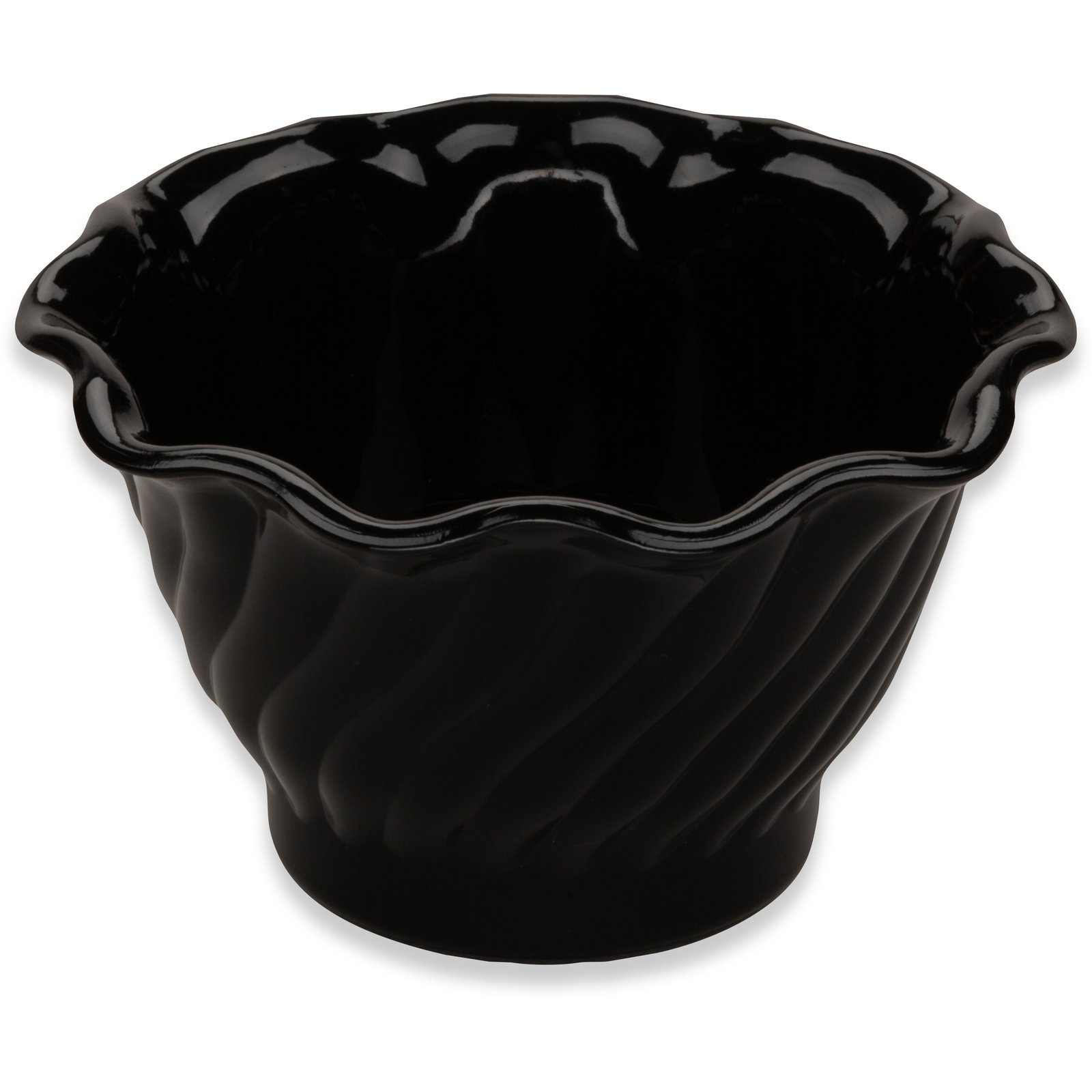 5 qt. Swirl Plastic Bowl - Black