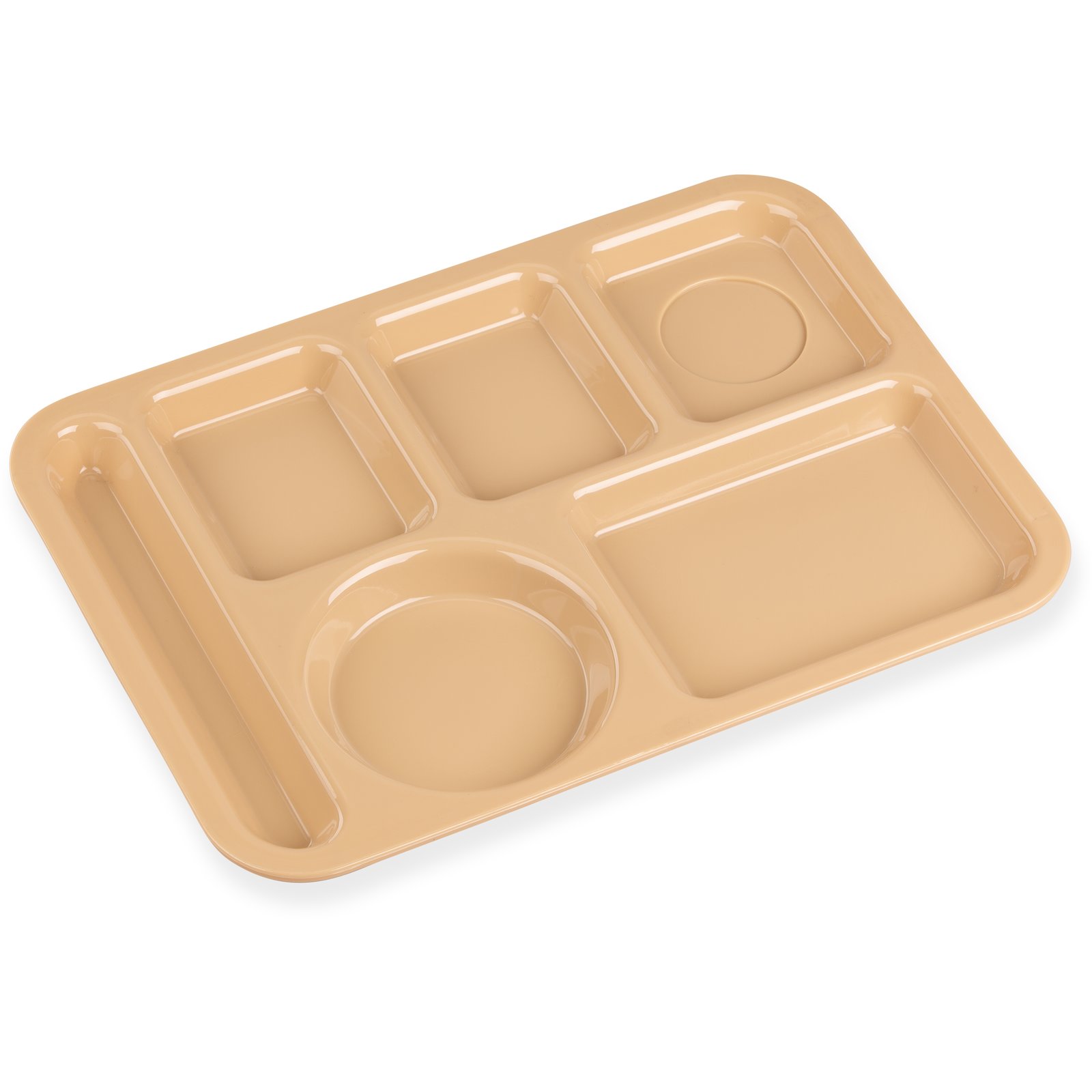 Cranberry, 2×2 Co-Polymer 6-Compartment Cafeteria Trays, 24/PK