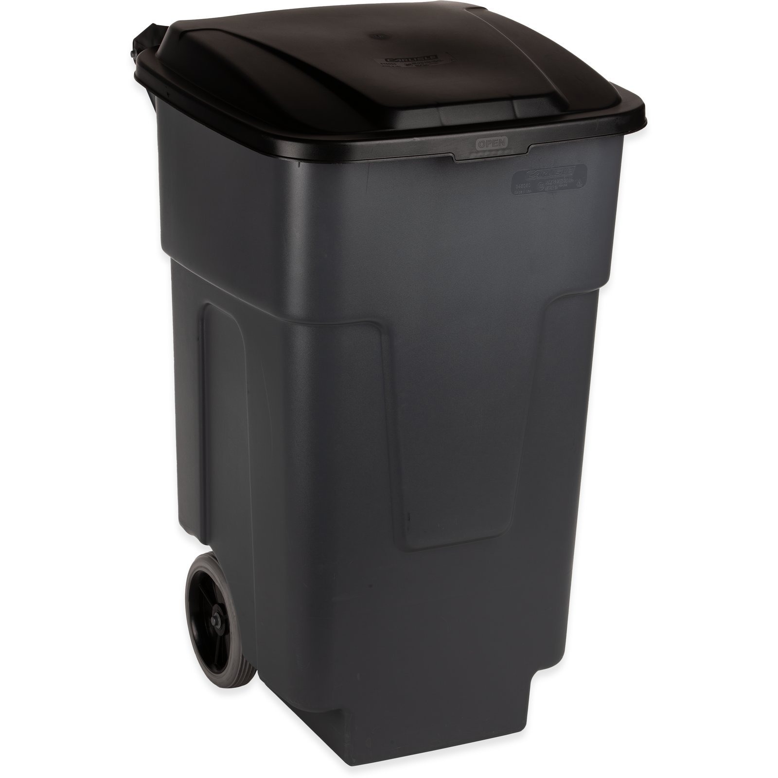 34505023 - Bronco™ Square Rolling Waste Container Trash Can with Hinged ...