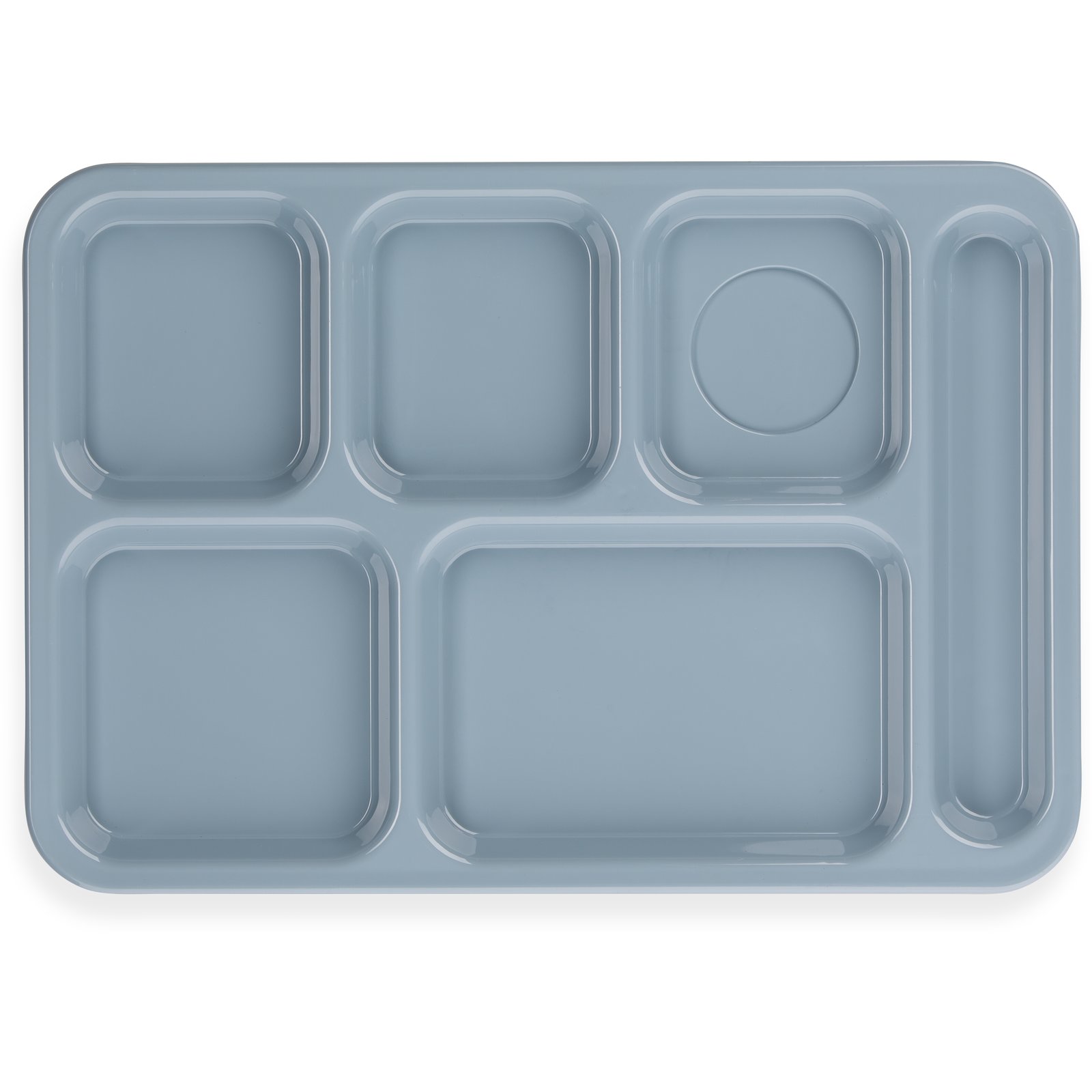 614R59 - Right-Hand 6-Compartment ABS Tray 10 x 14 - Slate Blue