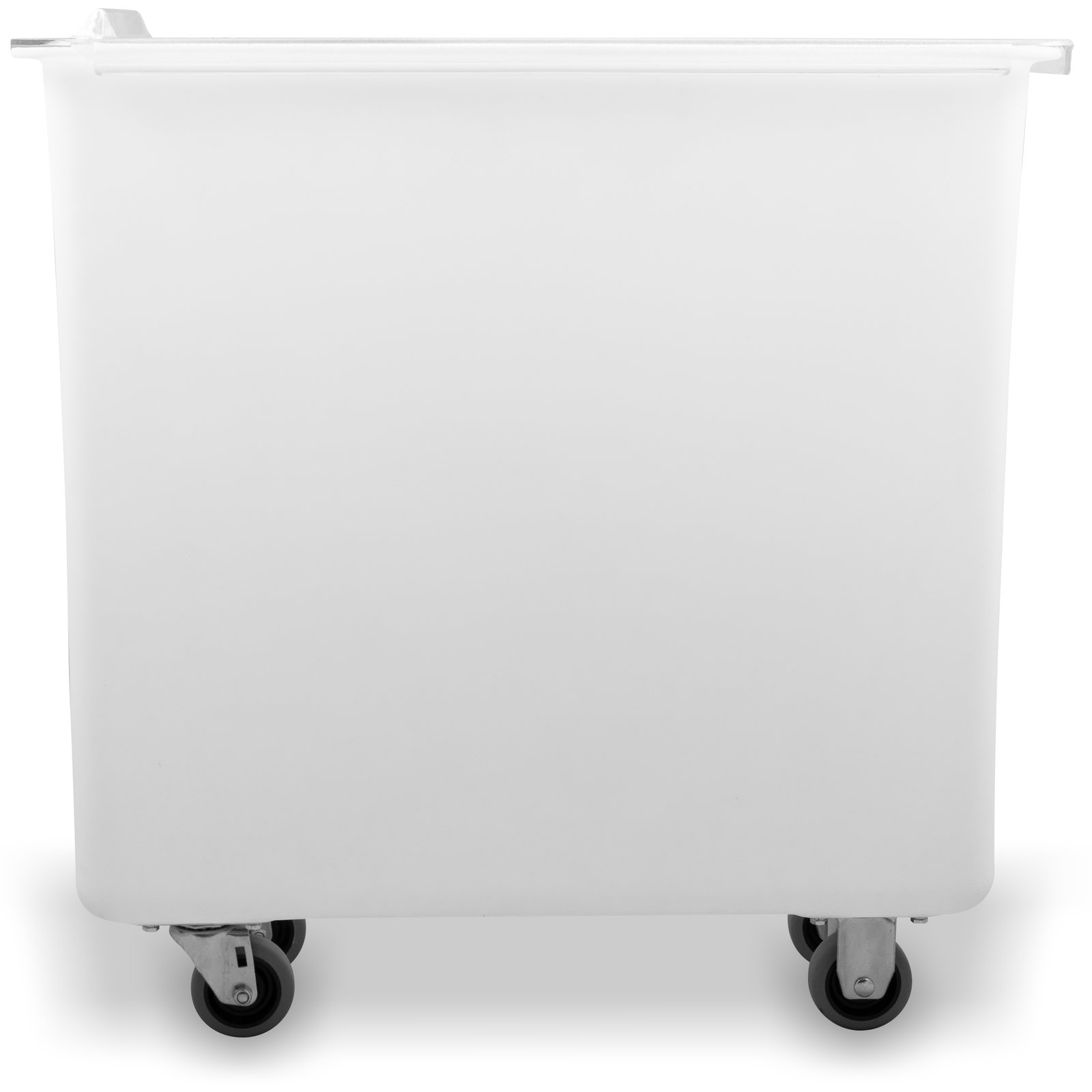 Carlisle BIN2702 27 Gallon / 430 Cup White Flat Top Mobile Ingredient  Storage Bin with Sliding Lid