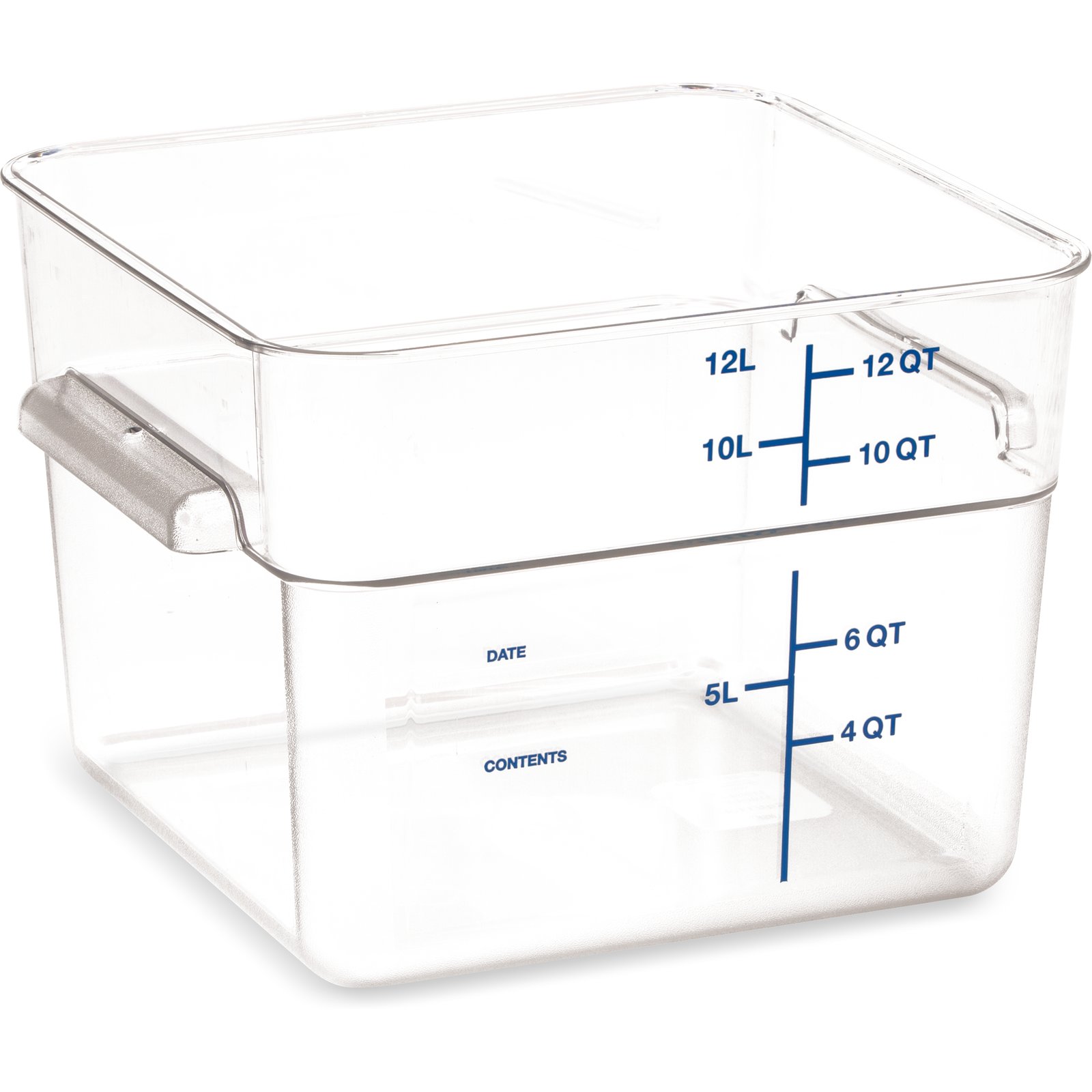 Clear Storage Container, 12qt 1 ea