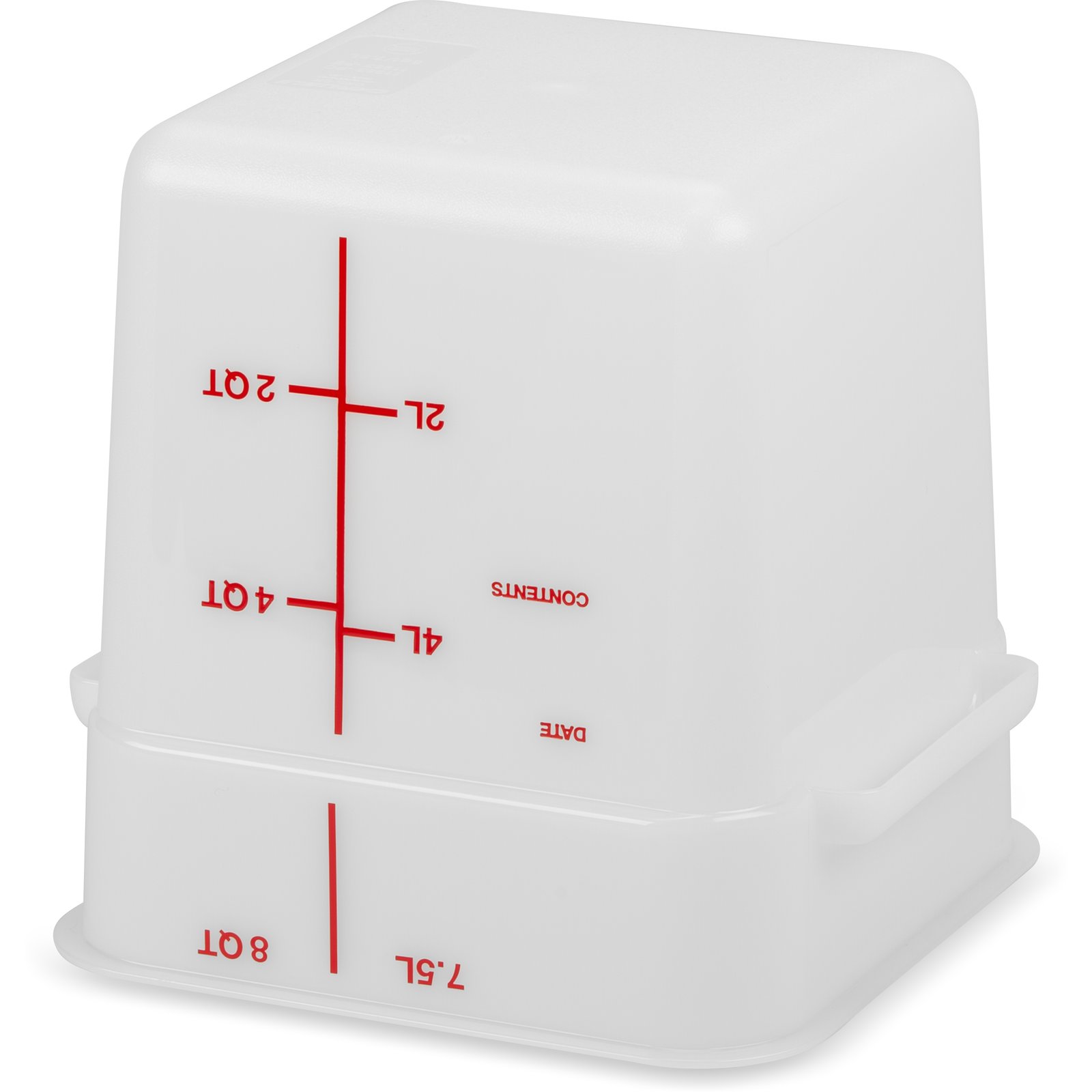 11963-202 - Squares Polyethylene Food Storage Containers & Lids - 2-Pack 8  qt - White