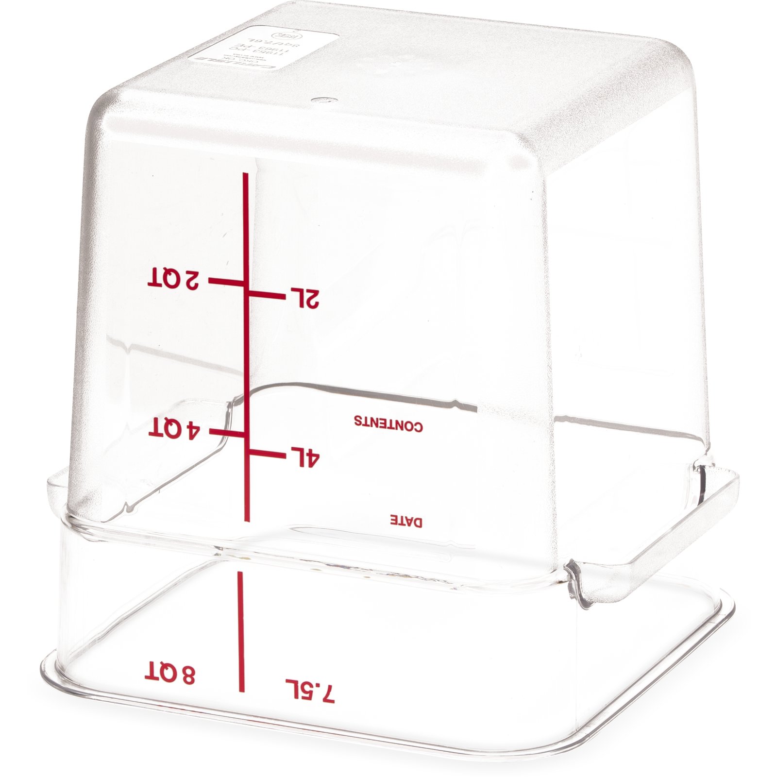 1195307 - Squares Polycarbonate Food Storage Container 8 qt - Clear