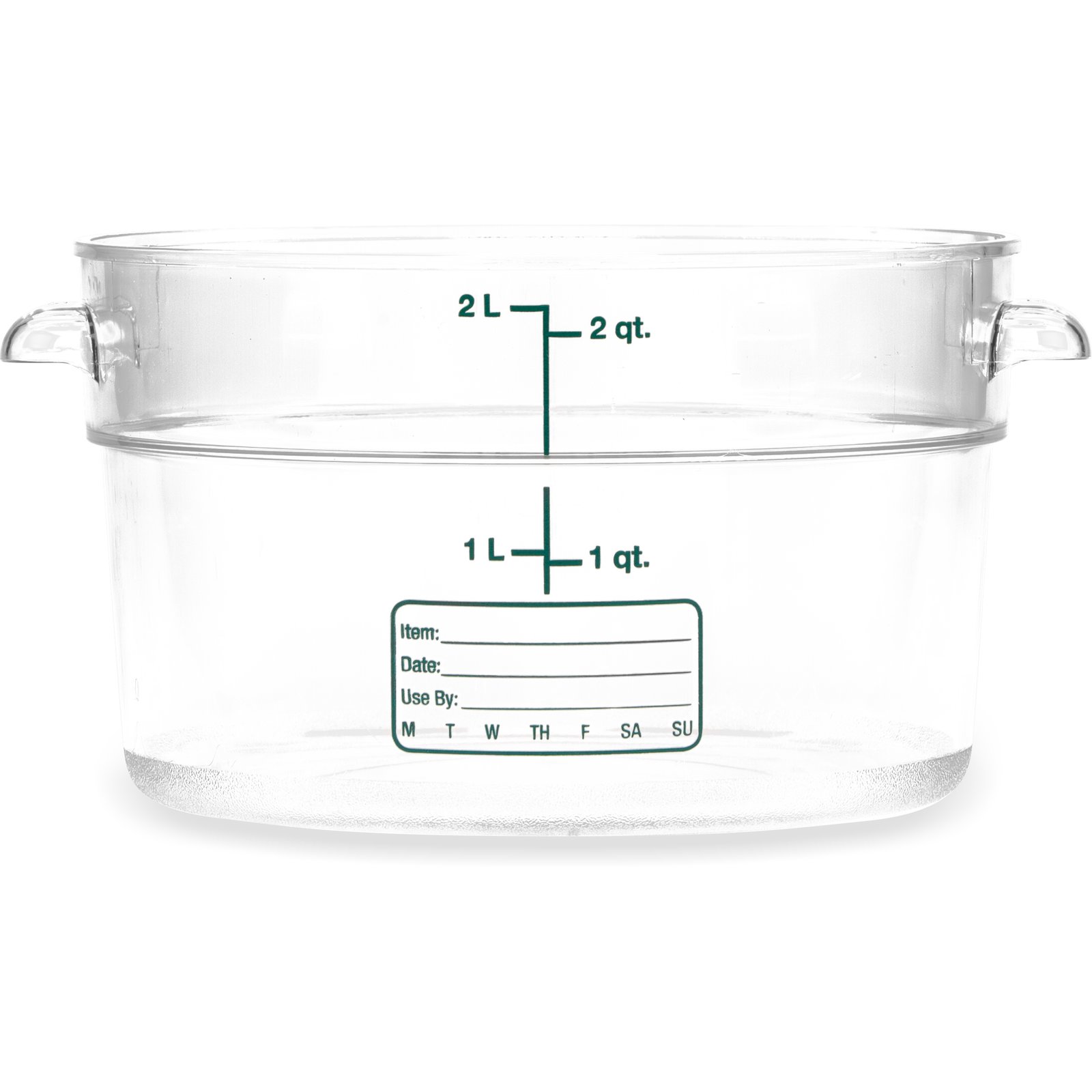 Cambro 1 Qt. Translucent Round Polypropylene Food Storage Container and Lid  - 3/Pack