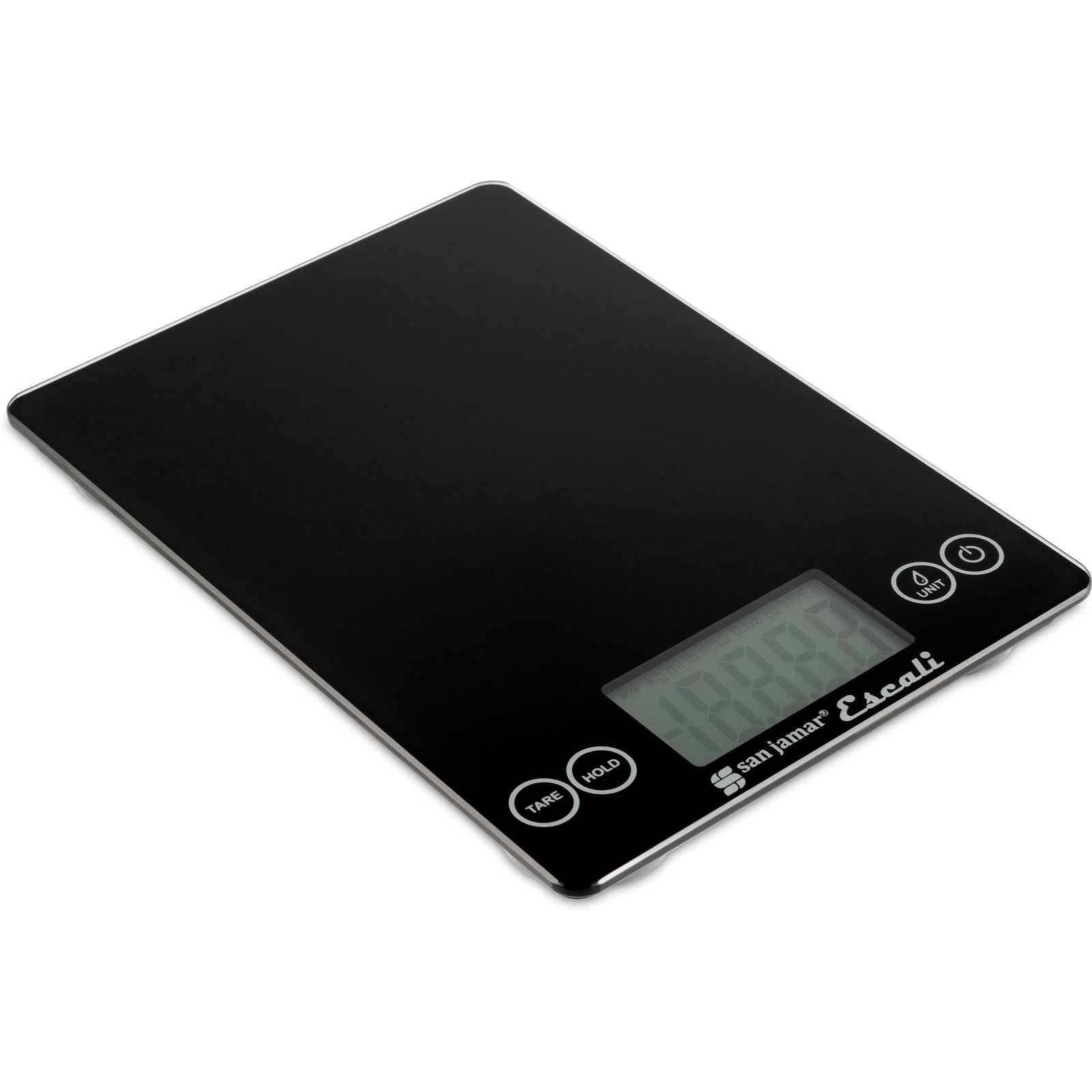 Glass Digital Kitchen Scale, Black