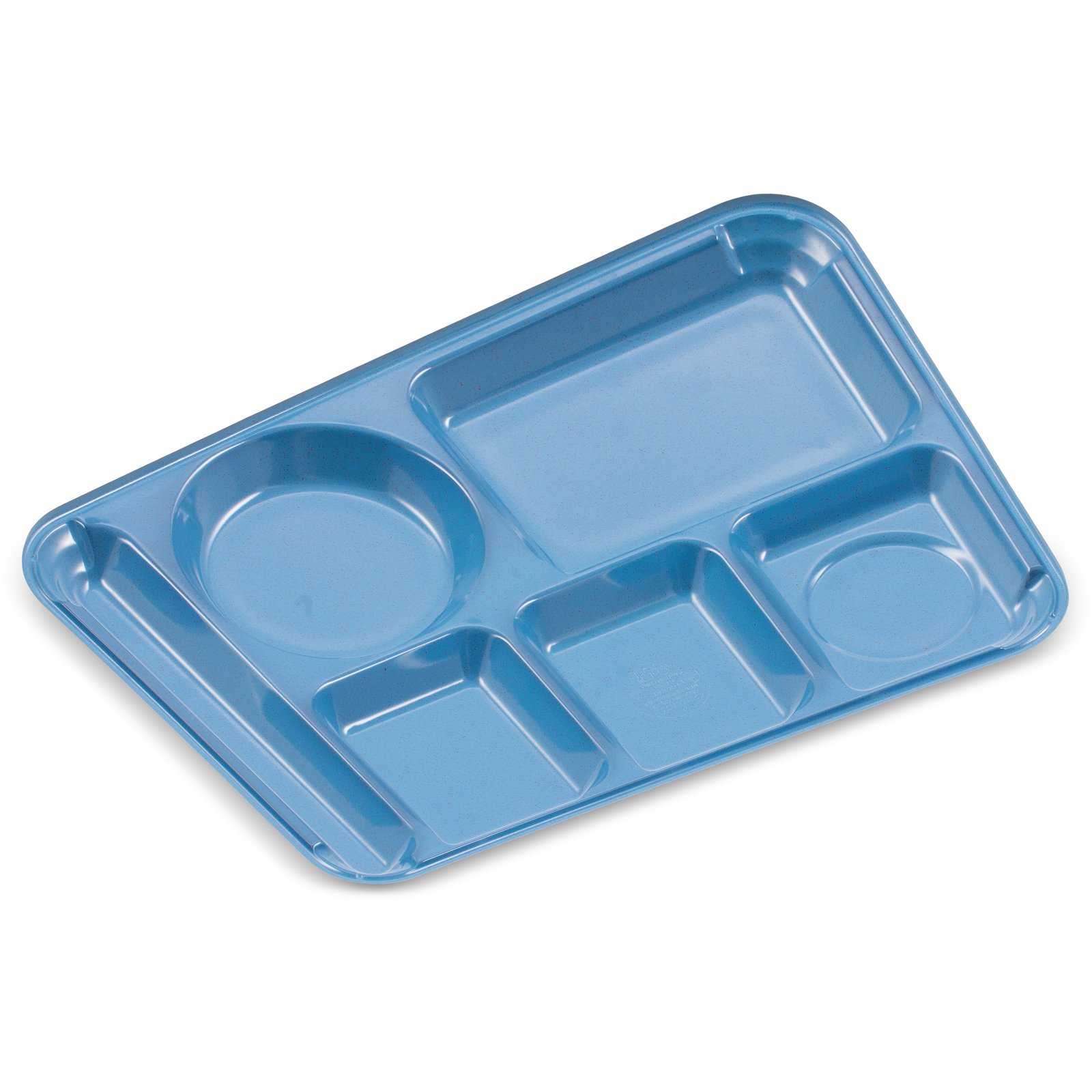 Blue, 2×2 Polycarbonate 6-Compartment Cafeteria Trays 24/PK – DEI