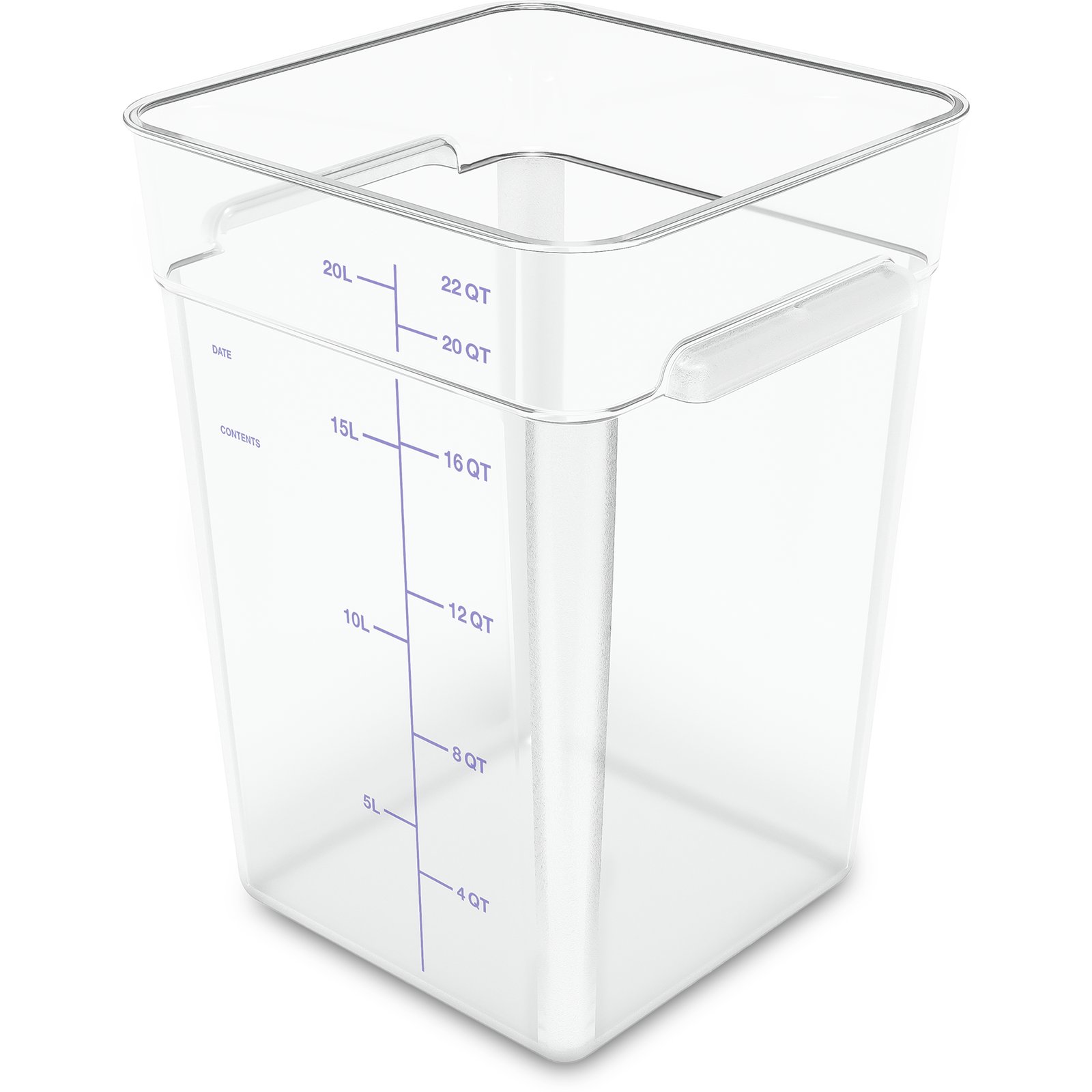  Hakka 2 Qt Commercial Grade Square Food Storage Containers With  Lids,Polycarbonate,Clear - Case of 5: Home & Kitchen