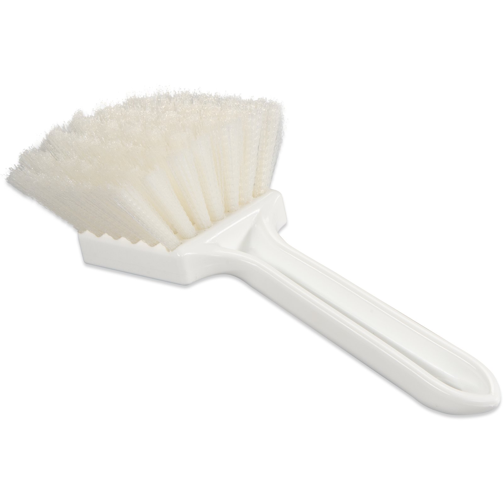 Nylon White Scrubbing brush 12 with 5 handle (road brush), For