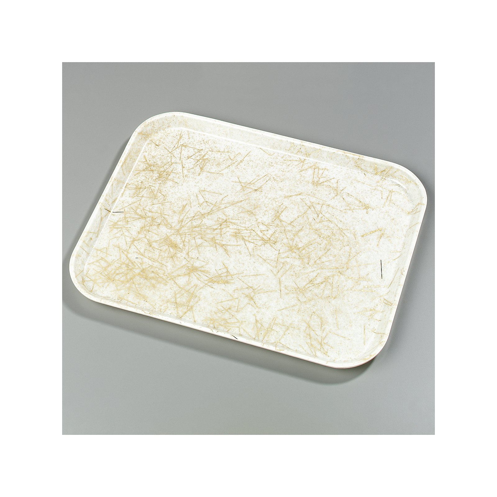 1814DFG030 Glasteel™ Decorative Rectangular Tray 18" x 14" Starfire