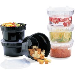 703907 Gourmet Crocks w/Lid  - Clear