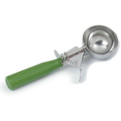 60300-12 Stainless Steel Disher Scoop #12 Size 3.3 oz - Green