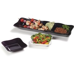 793403 Square Scalloped Dish/Inset 5-1/2" - Black