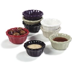 4394202 Melamine Scalloped Ramekin 1 oz - White