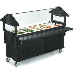 662103 Six Star™ Food Bar Tray Slide 6' - Black