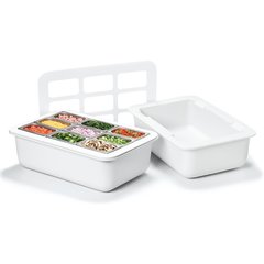 CM104902 Coldmaster® 6" Deep Full-Size Coldpan with Organizer 24 qt - White