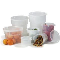 020002 Polyethylene Bain Marie Food Storage Container 2 qt - White