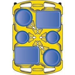 ADD603 Optimizer™ Dish Dolly with 6 Dividers 19" - Black