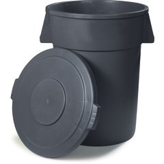 34104423 Bronco™ Round Waste Bin Trash Container 44 Gallon - Gray