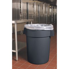 34104423 Bronco™ Round Waste Bin Trash Container 44 Gallon - Gray