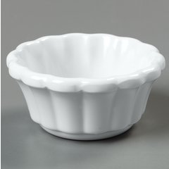 4394202 Melamine Scalloped Ramekin 1 oz - White