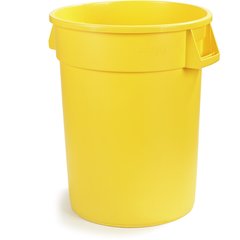 34103204 Bronco™ Round Waste Bin Trash Container 32 Gallon - Yellow