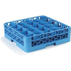 RW2014 OptiClean™ NeWave™ Glass Rack with Integrated Extender 20 Compartment - Carlisle Blue